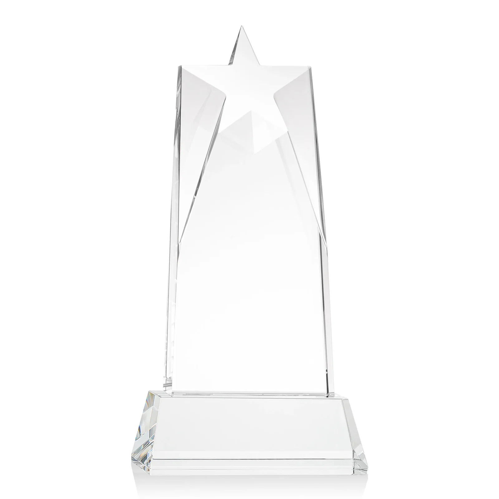Customized Optical Crystal Tower Award with Star-Shaped Cutout for dealer and partner awards