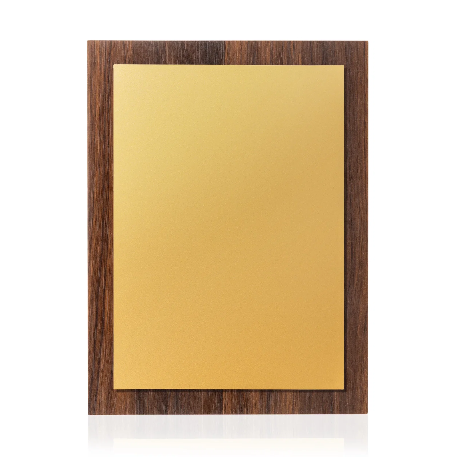 Promotional Walnut Wall Plaque With Gold Engraving Plate for employee recognition