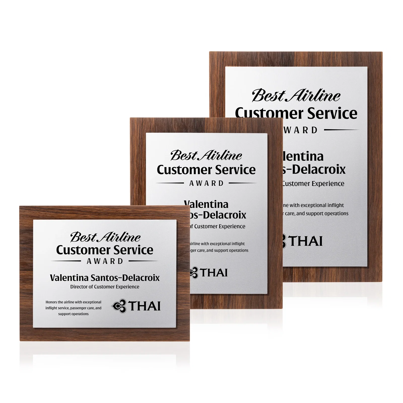 Custom Walnut Wall Plaque With Gold Engraving Plate for graduation ceremonies