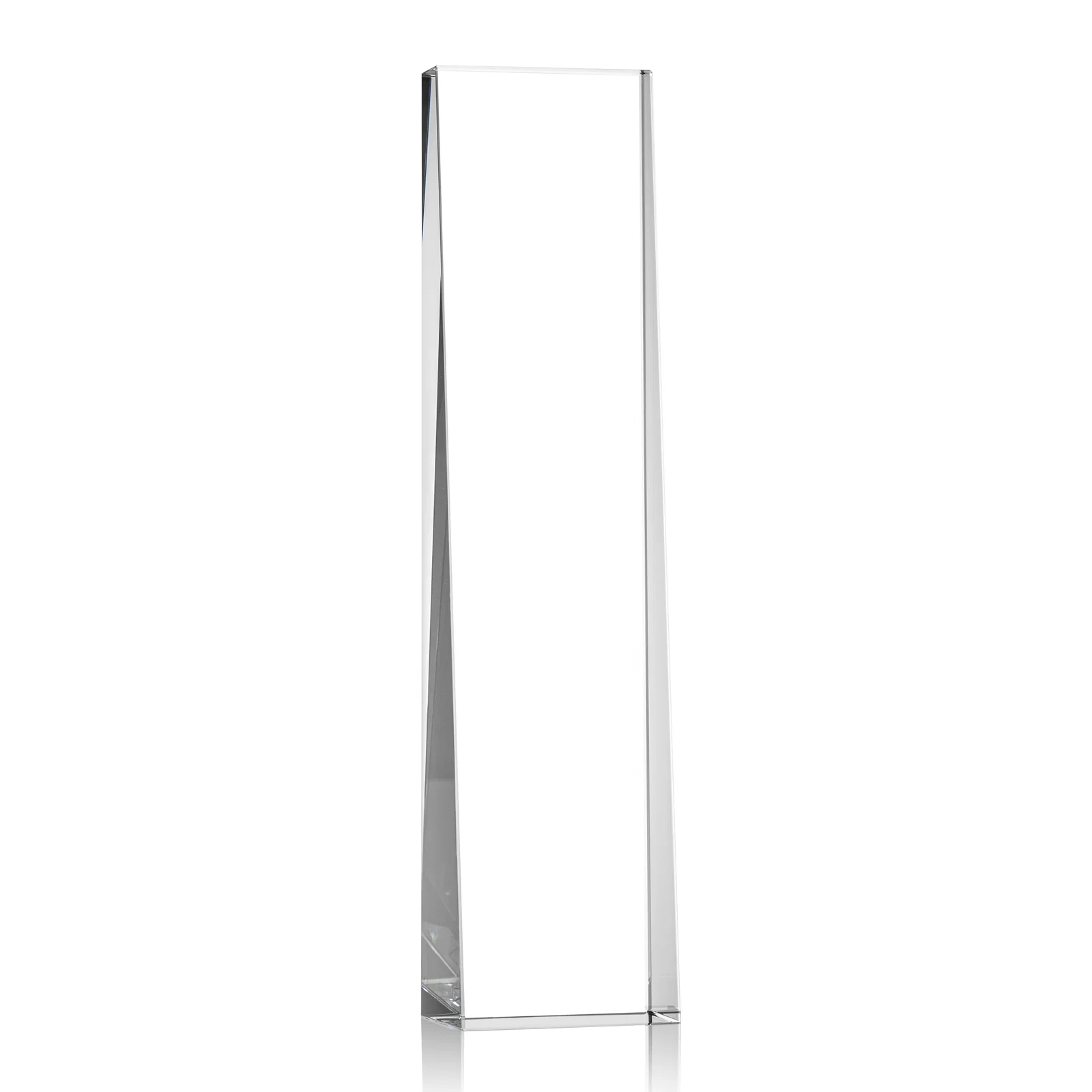 Personalized Optical Crystal Tower Award With Slanted Front for graduation ceremonies