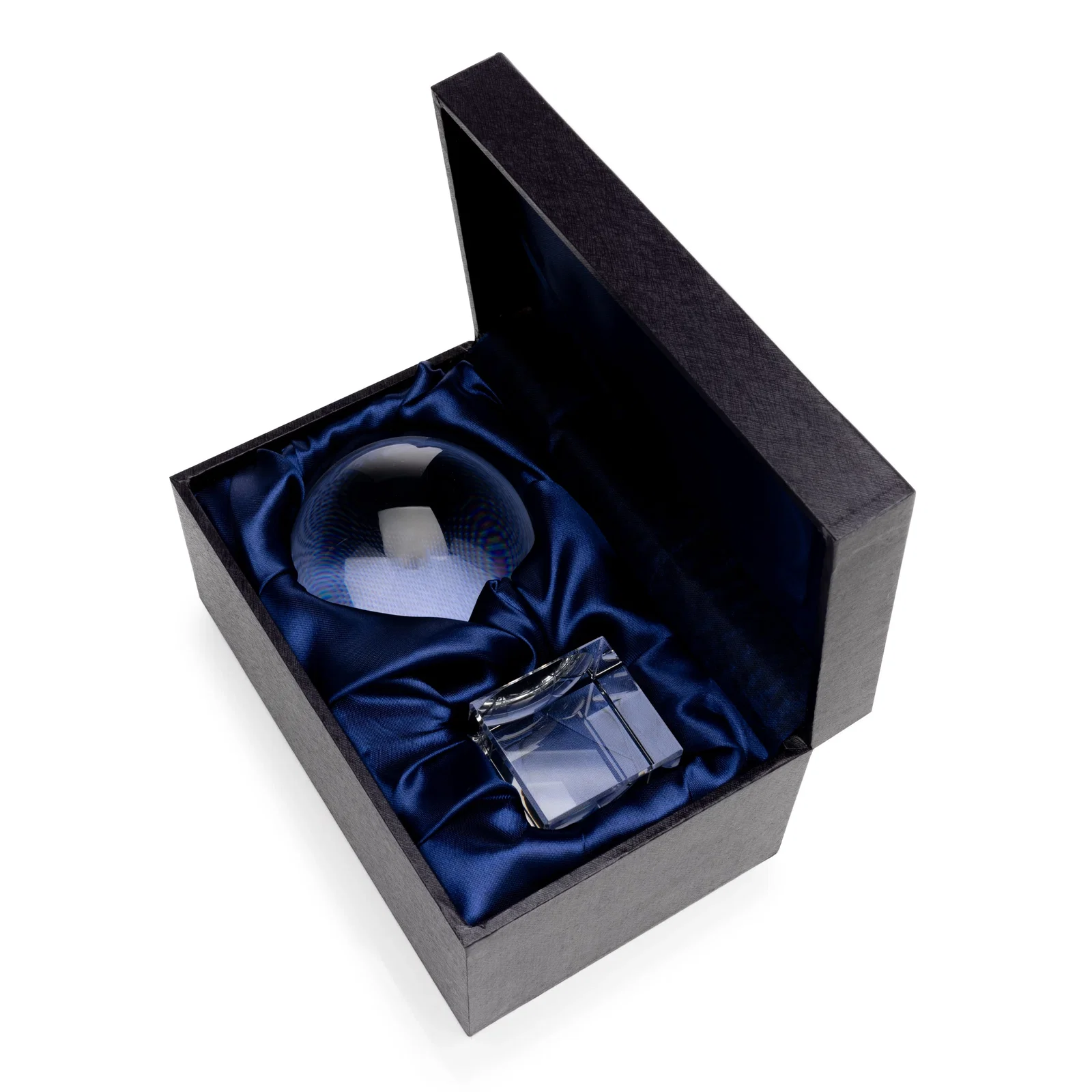 Custom Optical Crystal Tower Award With Slanted Front for team milestone celebrations