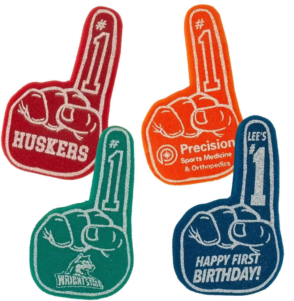 Mini #1 Foam Fingers (2 Sizes) — view 2