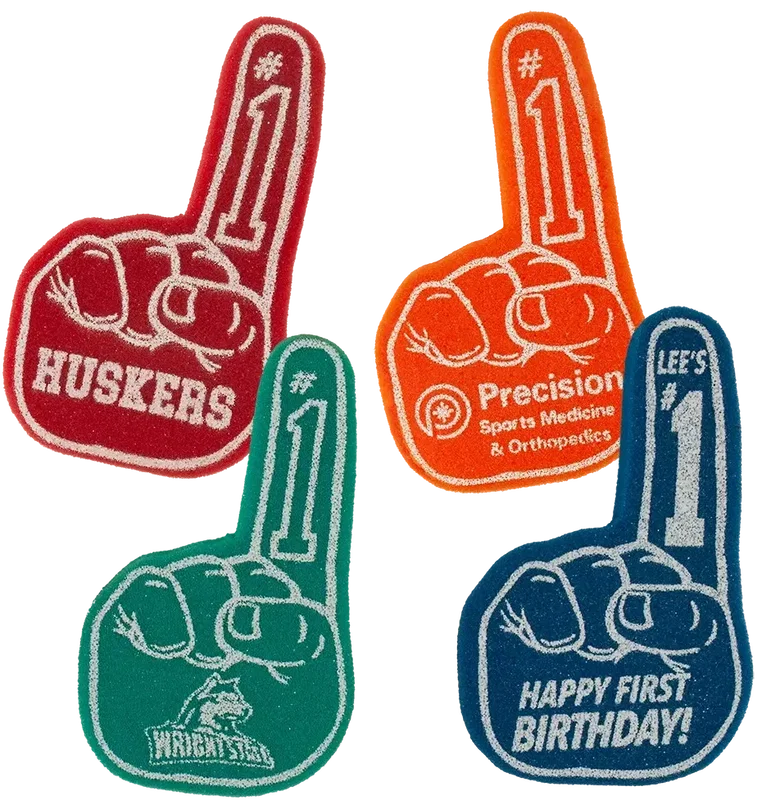 Mini #1 Foam Fingers (2 Sizes) — view 2