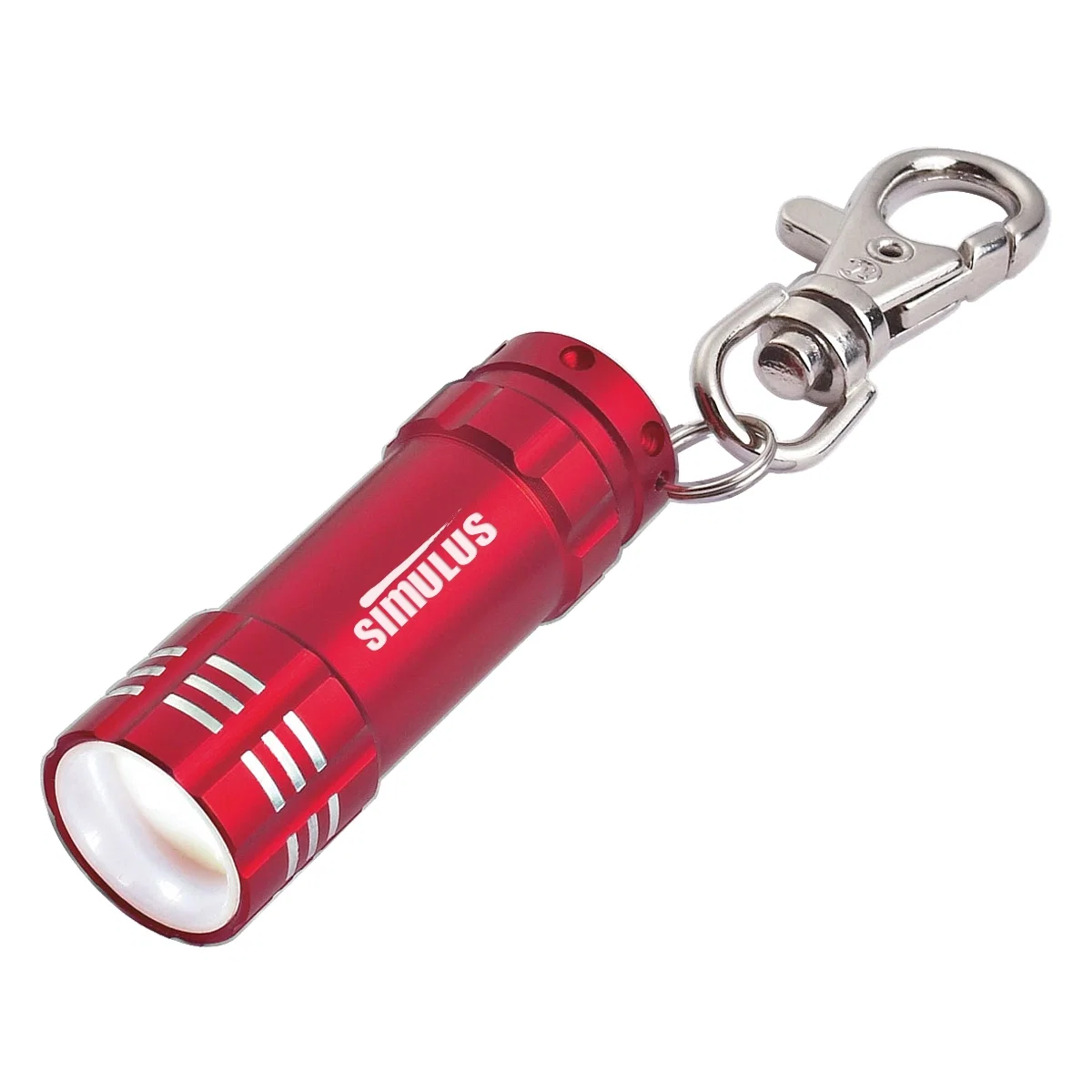 Clip end hooked onto a set of keys