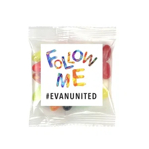 Jelly Belly & M&M's Mini Bag with Square Magnet, 2" x 2", Full-Color Imprint