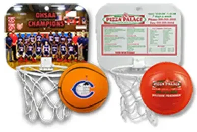 Mini Basketball Backboard w/ Unimprinted Vinyl Basketball — view 2