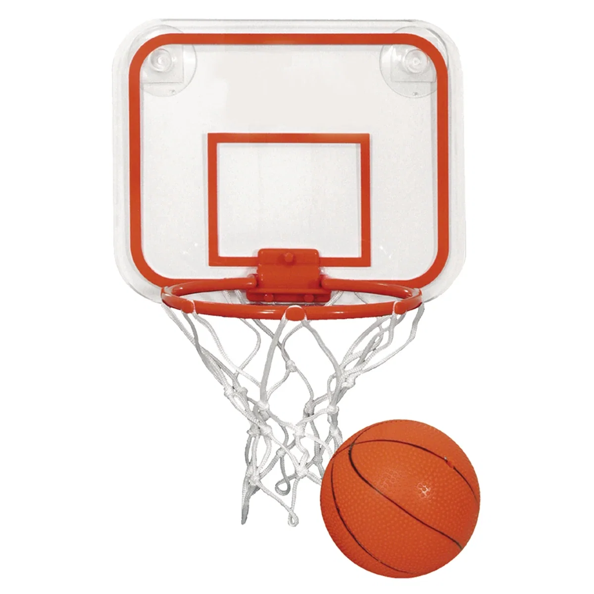 Small ball resting inside the net