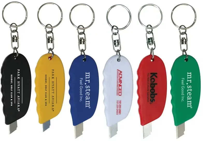 Personalized Mini Blade Box Cutter Keychain β view 1