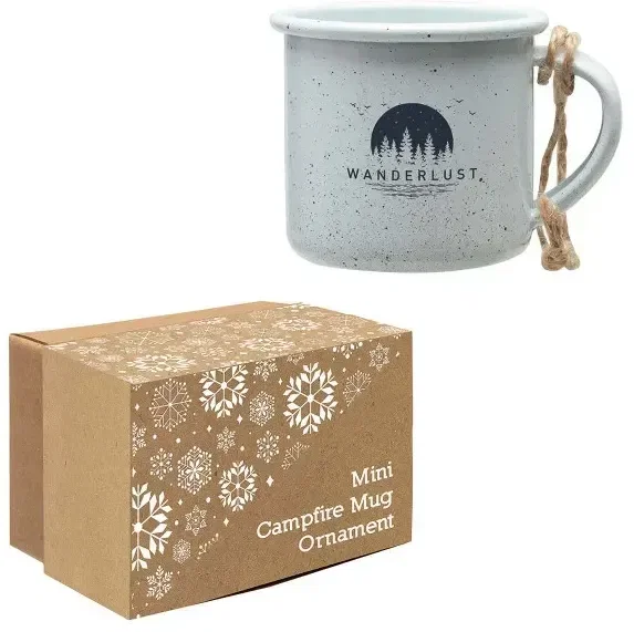Imprinted Mini Campfire Mug Ornament — view 2