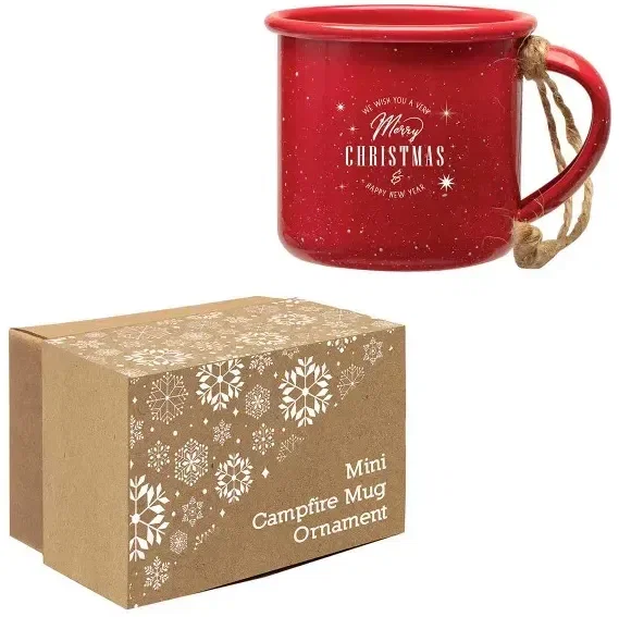 Imprinted Mini Campfire Mug Ornament — view 3