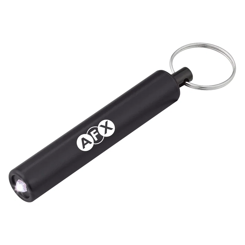 Mini Cylinder LED Flashlight Key Tag — view 2