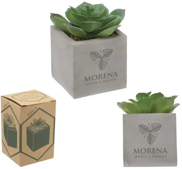 Mini Faux Potted Succulent