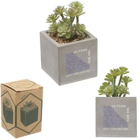 Mini Faux Potted Succulent — view 4
