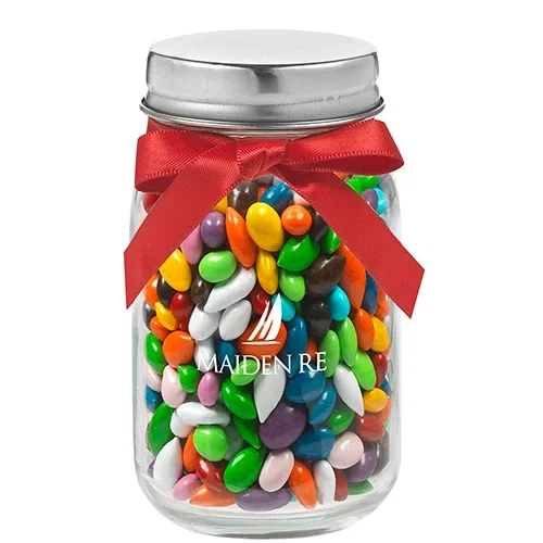 Mini Glass Mason Jar with Bow Accent — view 2