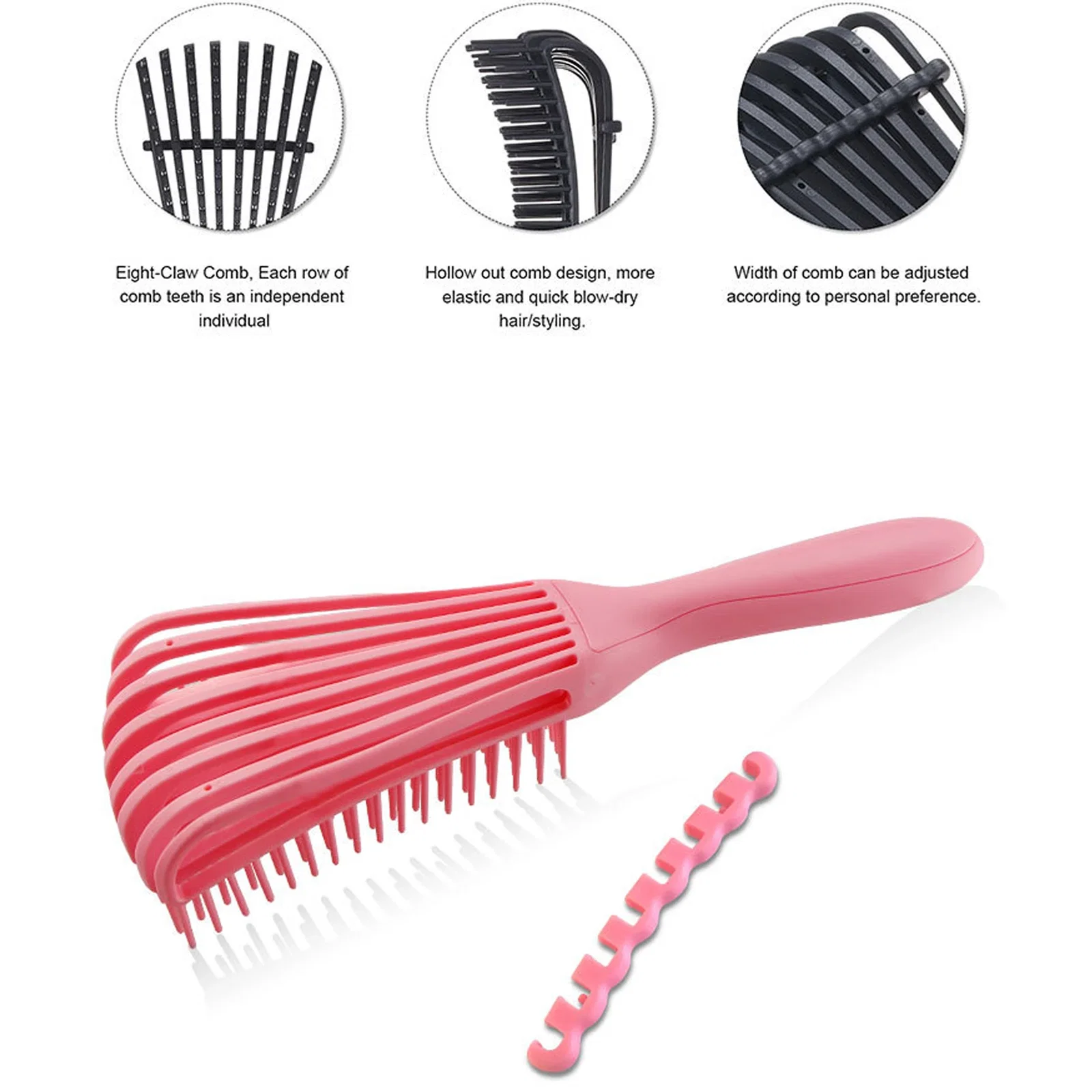 Mini Hair Scalp Brush Pocket Comb — view 3