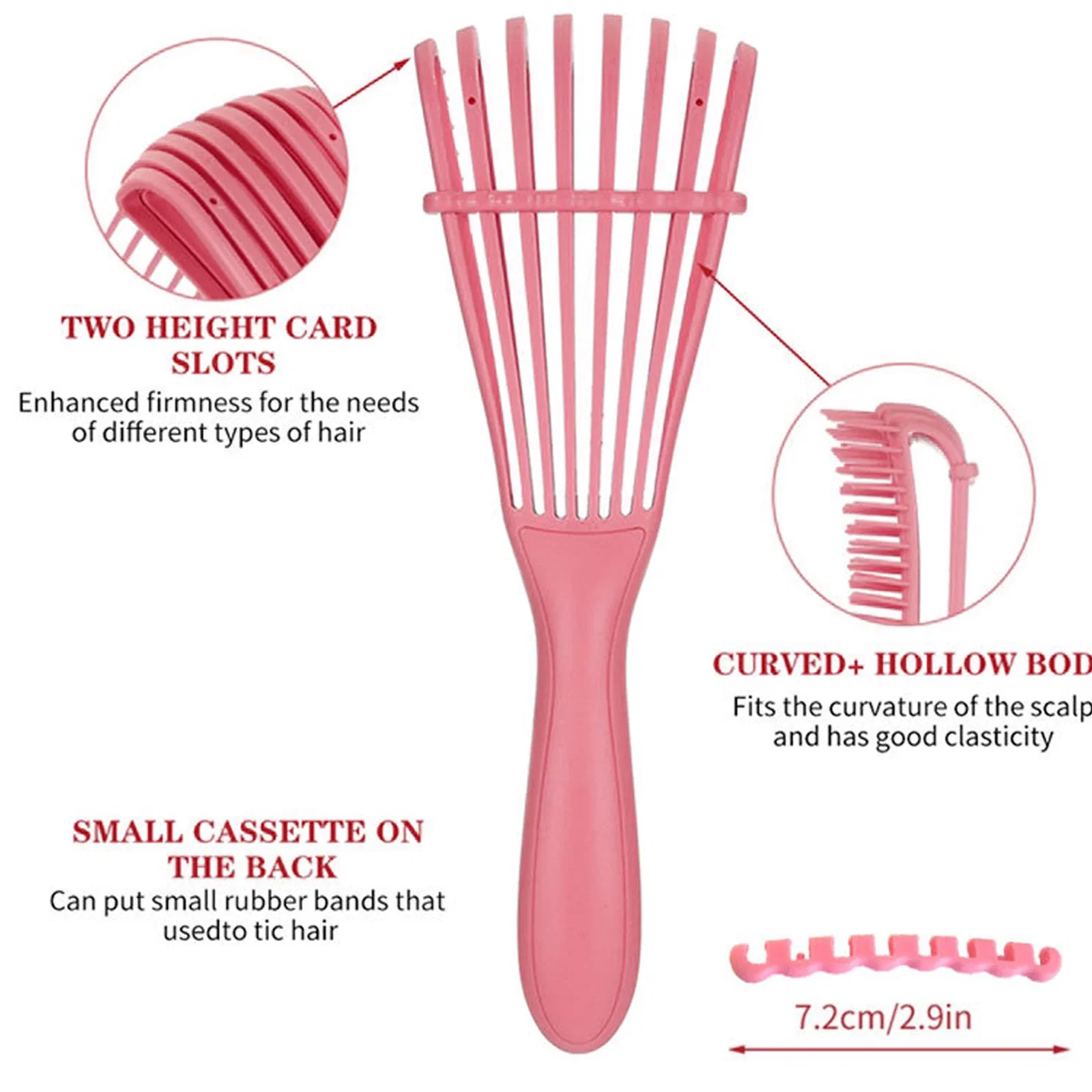 Mini Hair Scalp Brush Pocket Comb — view 2