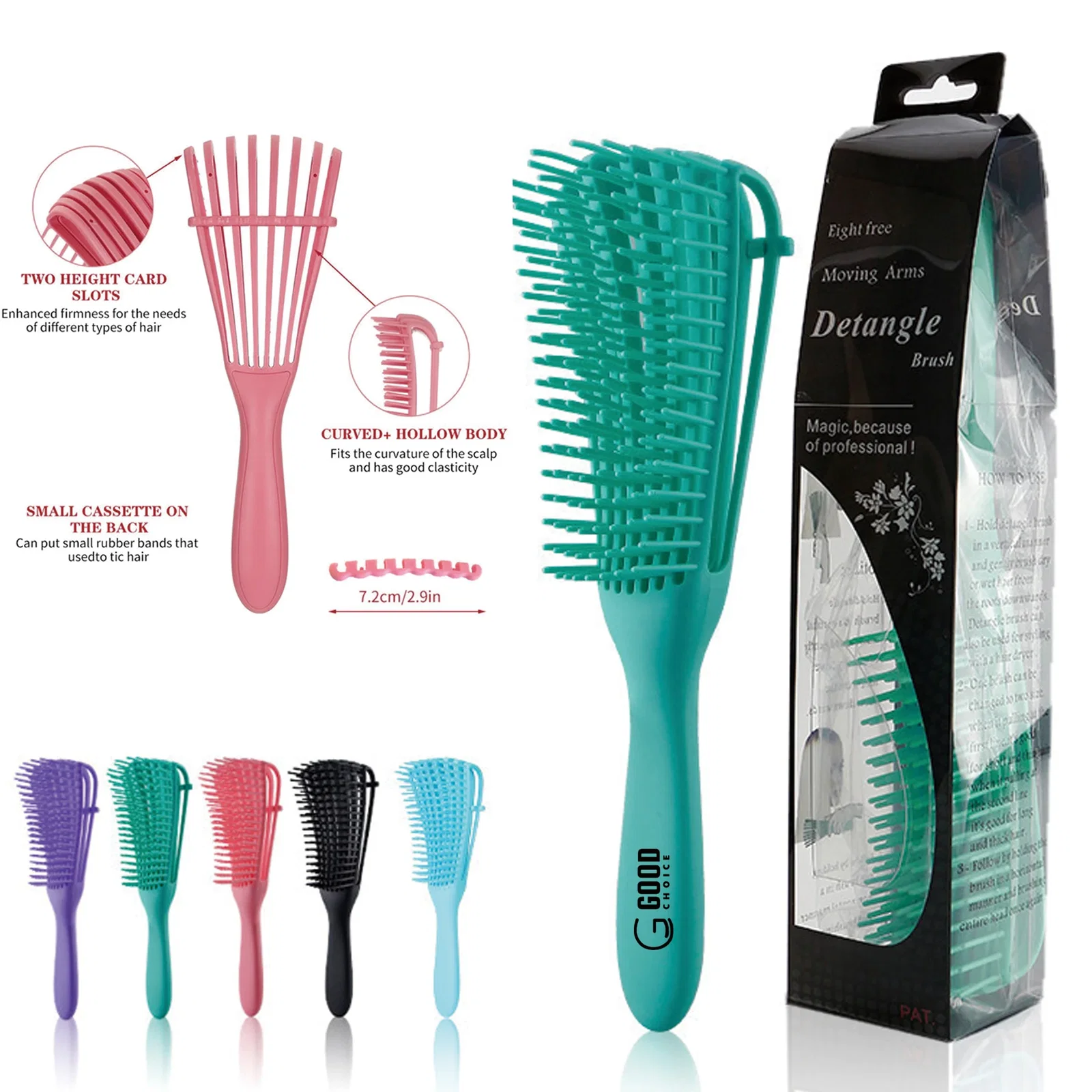 Mini Hair Scalp Brush Pocket Comb