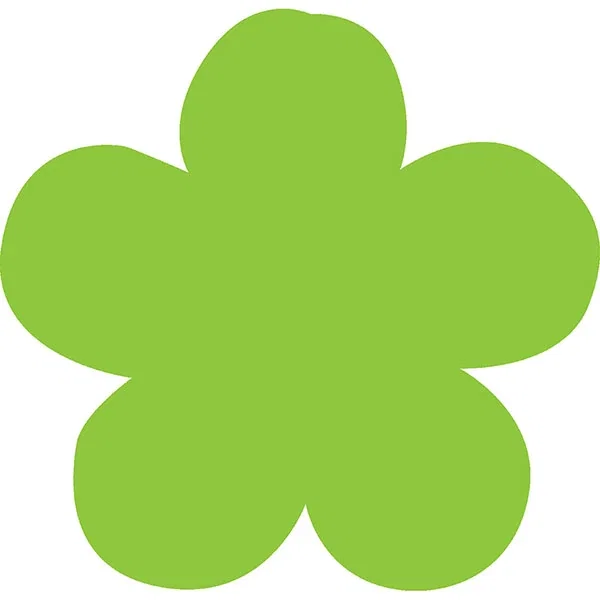 Mini Hand Fan flower shape UV-coated paddle fan, front view
