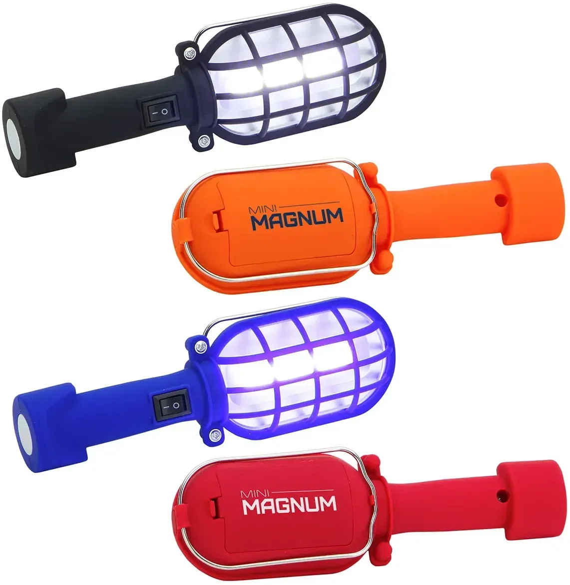 Mini Magnum custom branded COB work light front view showing logo imprint area