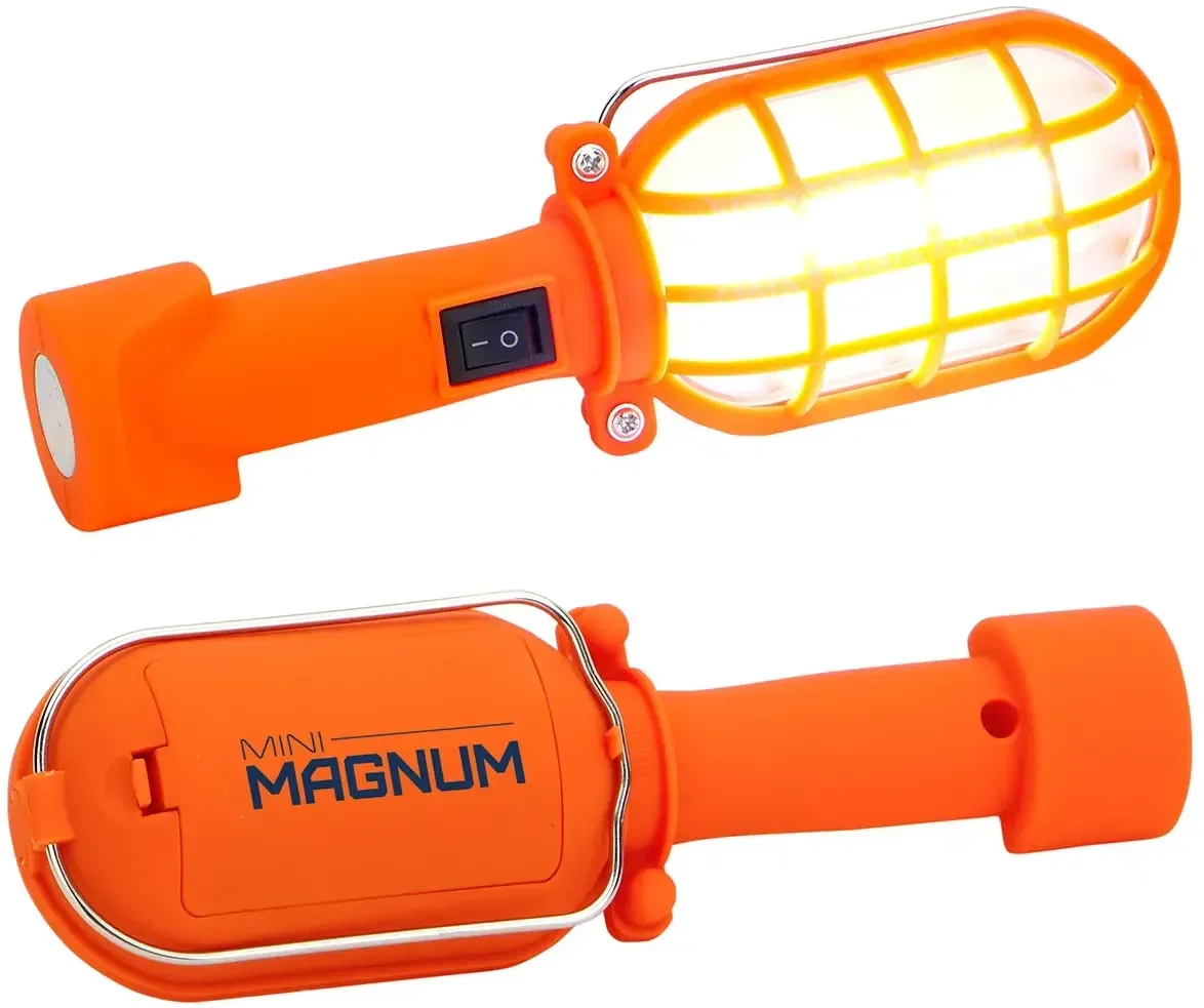 Close-up of custom work light COB LED strip and power button