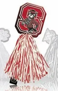 Imprinted Mini Mascot Rally Pom