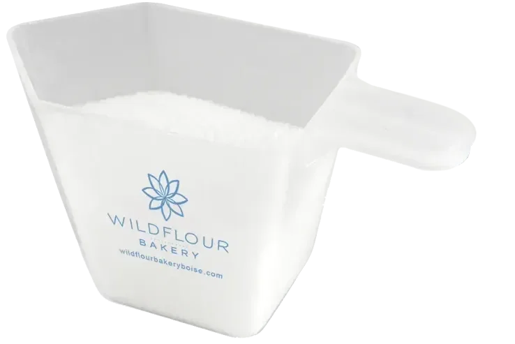 Mini-Measure 1/2 Cup Measuring Cup. Dishwasher-safe polypropylene half-cup measuring cup with non-drip spout