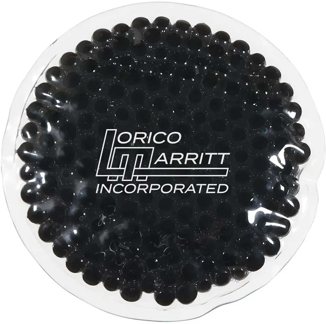 Mini Round custom therapy pack close-up showing logo imprint area on round disc