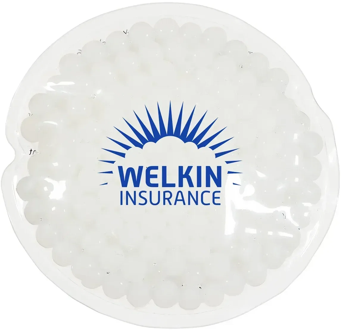 Branded Mini Round Aqua Pearls pack shown in a second color for logo branding