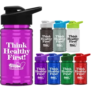 Mini RPET Bottle with Drink-Thru Lid (16 oz.)