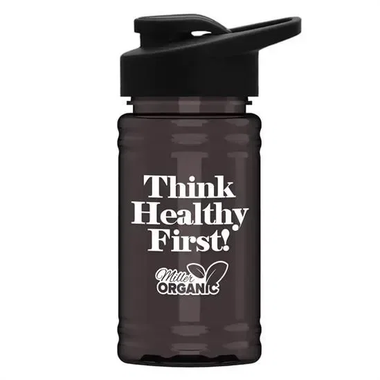 Mini RPET Bottle with Drink-Thru Lid (16 oz.) — view 2