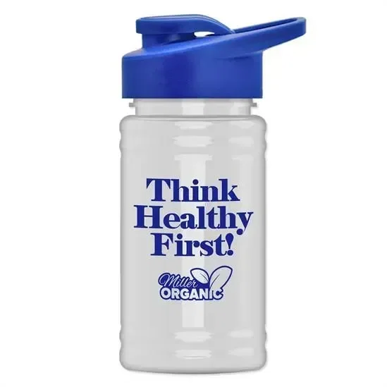 Mini RPET Bottle with Drink-Thru Lid (16 oz.) — view 3