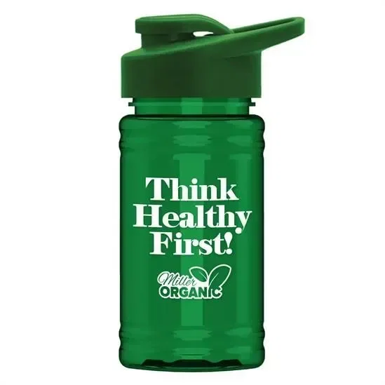 Mini RPET Bottle with Drink-Thru Lid (16 oz.) — view 4