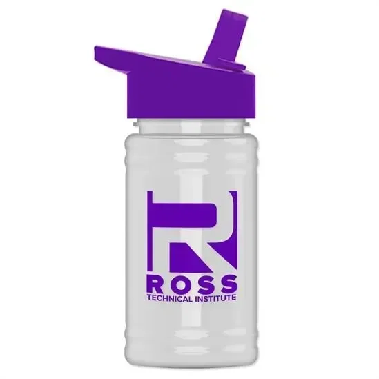 Mini RPET Bottle with Flip-Straw Lid - 16 oz. — view 6