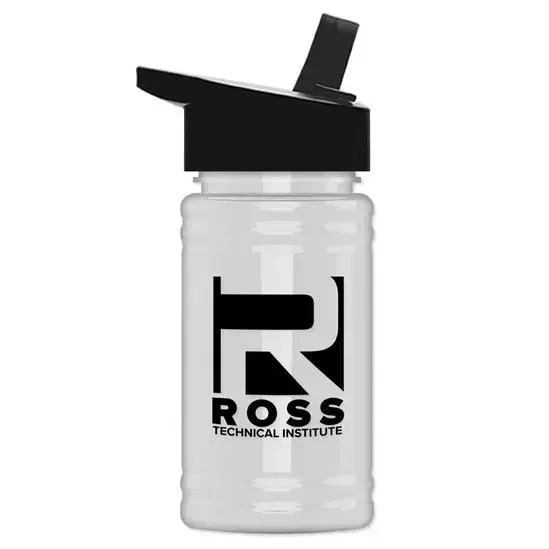 Mini RPET Bottle with Flip-Straw Lid - 16 oz. — view 2