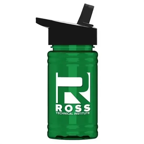 Mini RPET Bottle with Flip-Straw Lid - 16 oz. — view 3