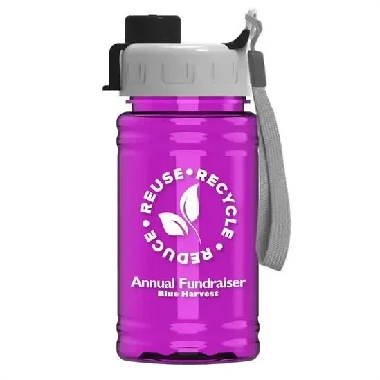 Mini RPET Bottle with Quick-Snap Lid (16 oz.) — view 2