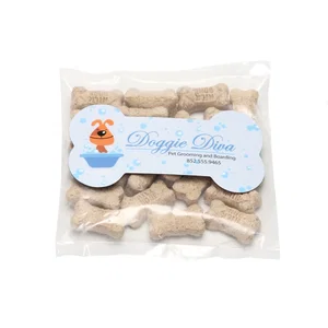 Bone Magnet Mini Snack Bag, 1.78" x 3.5" Dog Treat Fill, Full-Color Imprint