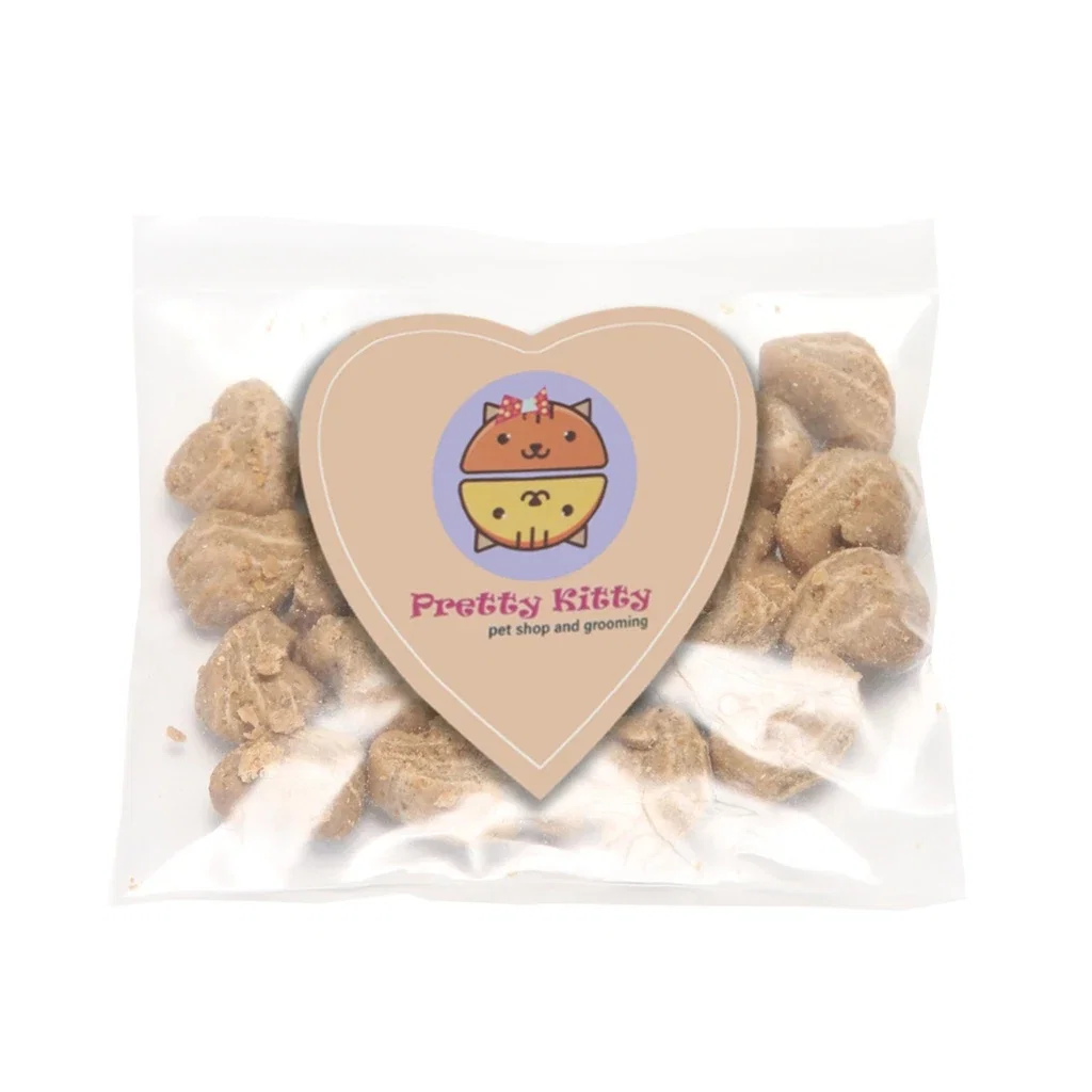 Mini Snack Bag with Large Heart Magnet Pet Fill — Candy Fill: Cat Treats — view 2
