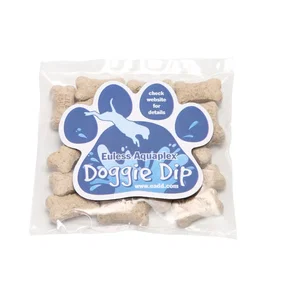 Paw Magnet Mini Snack Bag, 2.75" x 3" Pet Treat Fill, Full-Color Imprint