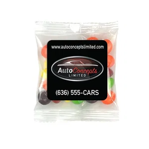 Mini Skittles Candy Snack Bag, 3" x 3" x 0.5", Full-Color Label