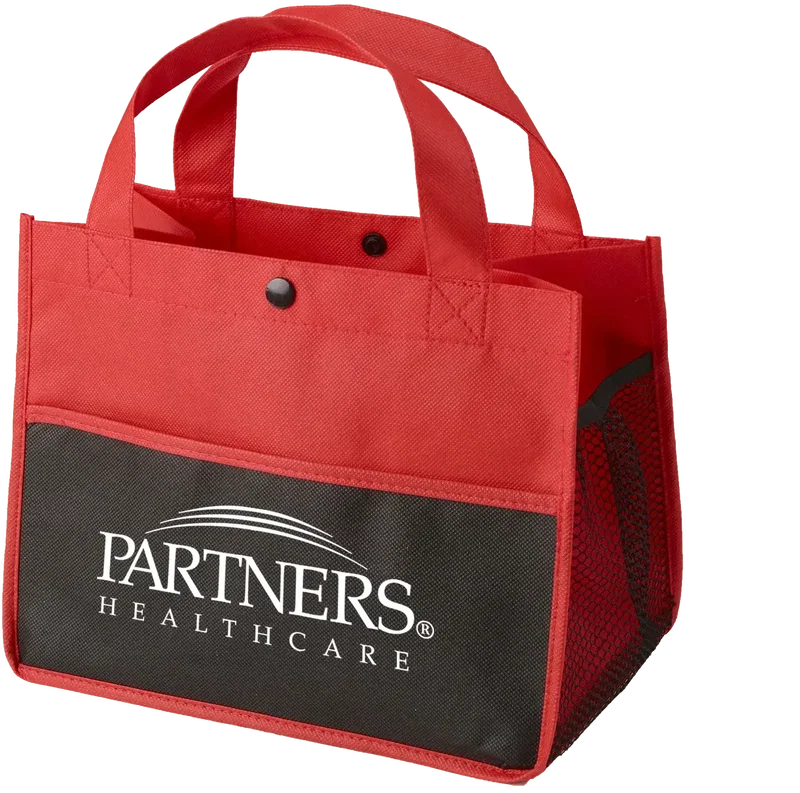 Personalized Mini Snap Non-Woven Lunch Tote — view 2