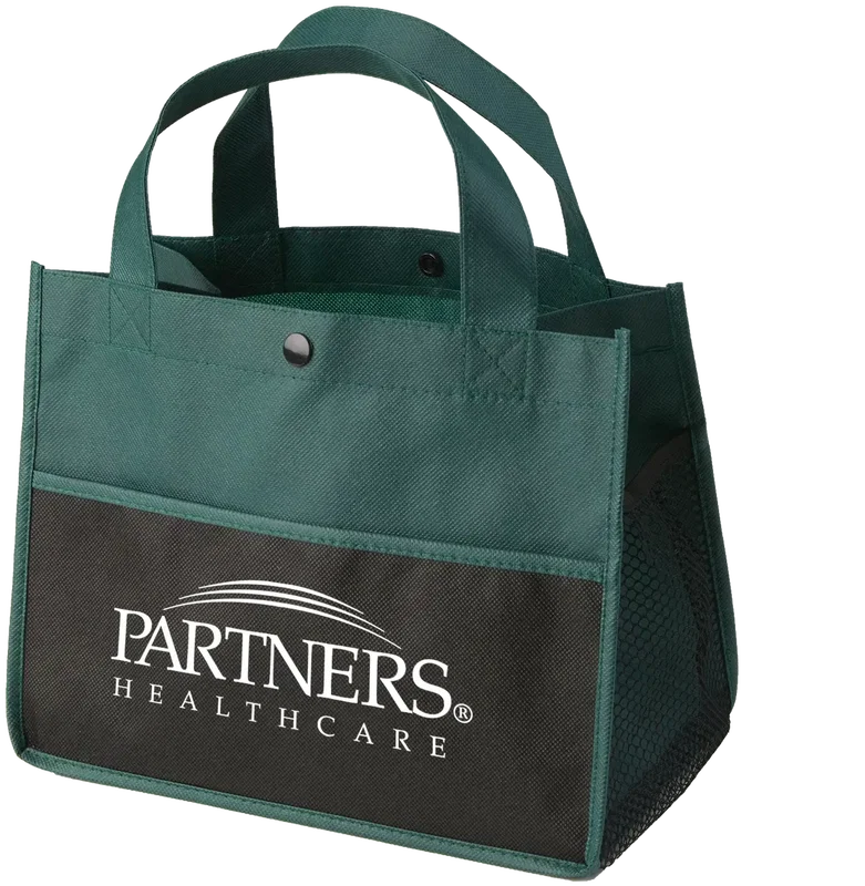 Personalized Mini Snap Non-Woven Lunch Tote — view 5