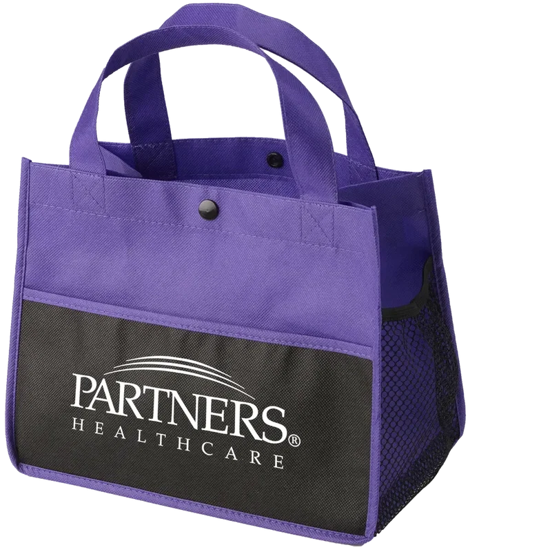 Personalized Mini Snap Non-Woven Lunch Tote — view 8
