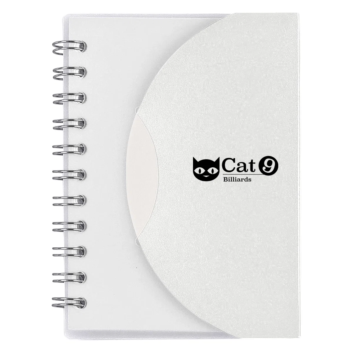 Mini spiral notebook with a frosted translucent cover