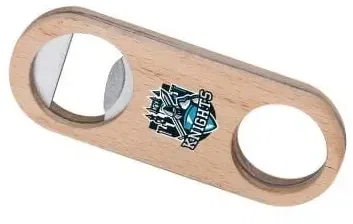 Custom Wood Paddle Bottle Opener — view 2