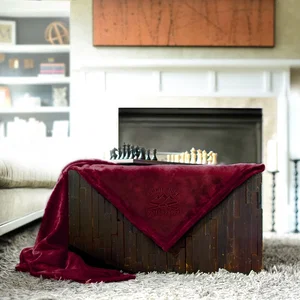 Maroon Mink Soft Touch Blanket, 50" x 60" Polyester, Laser Imprint