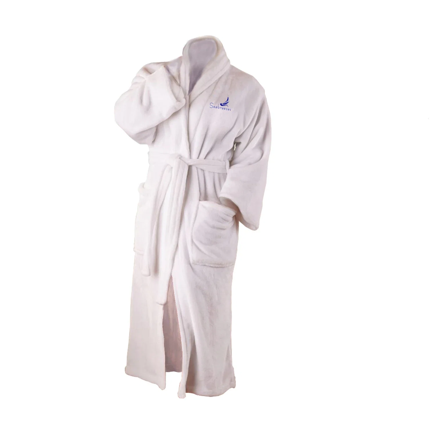Mink Soft Touch Robe — White — view 2