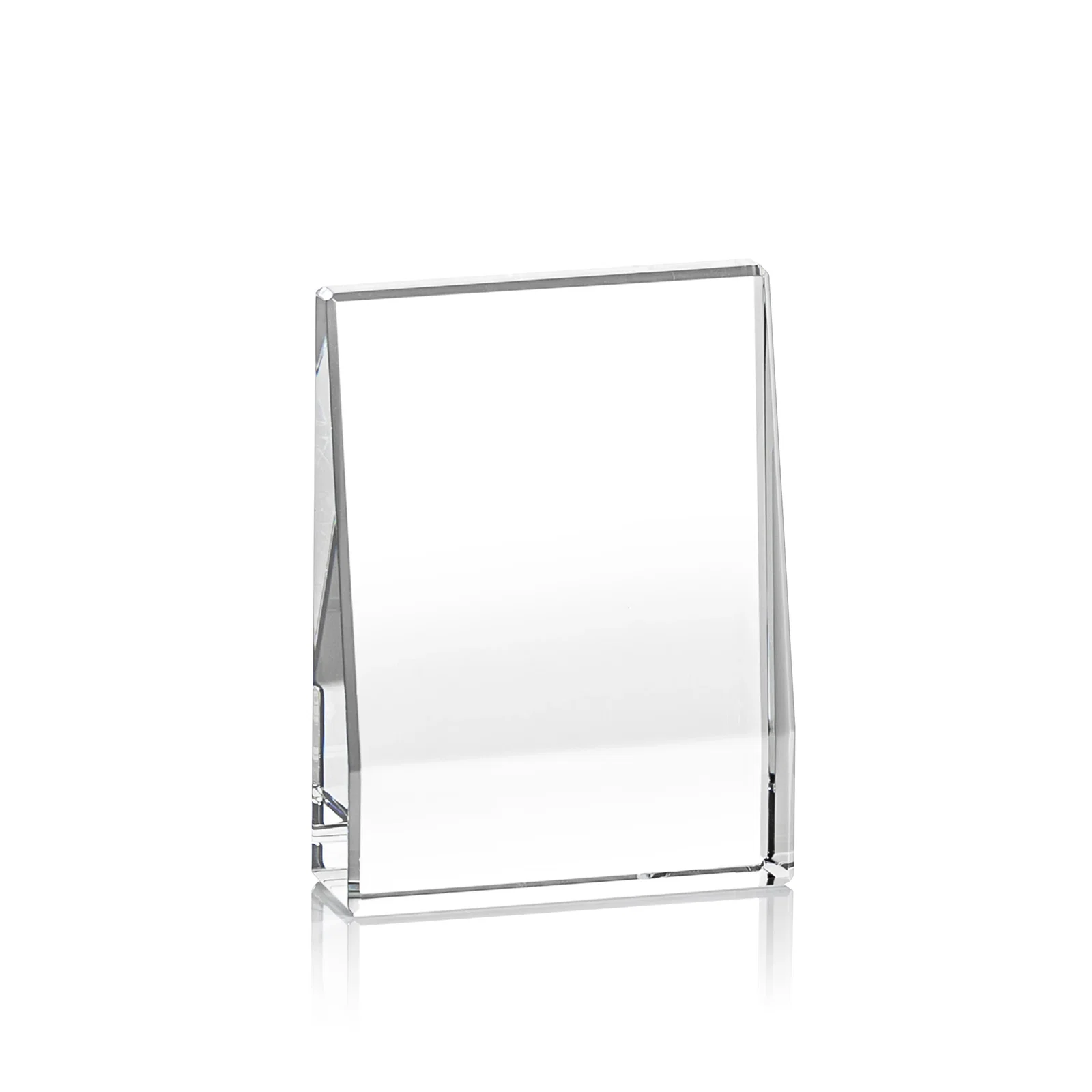 Personalized Tapered Crystal Block Award, 4"-8" Freestanding, client appreciation gift for sales achievement awards