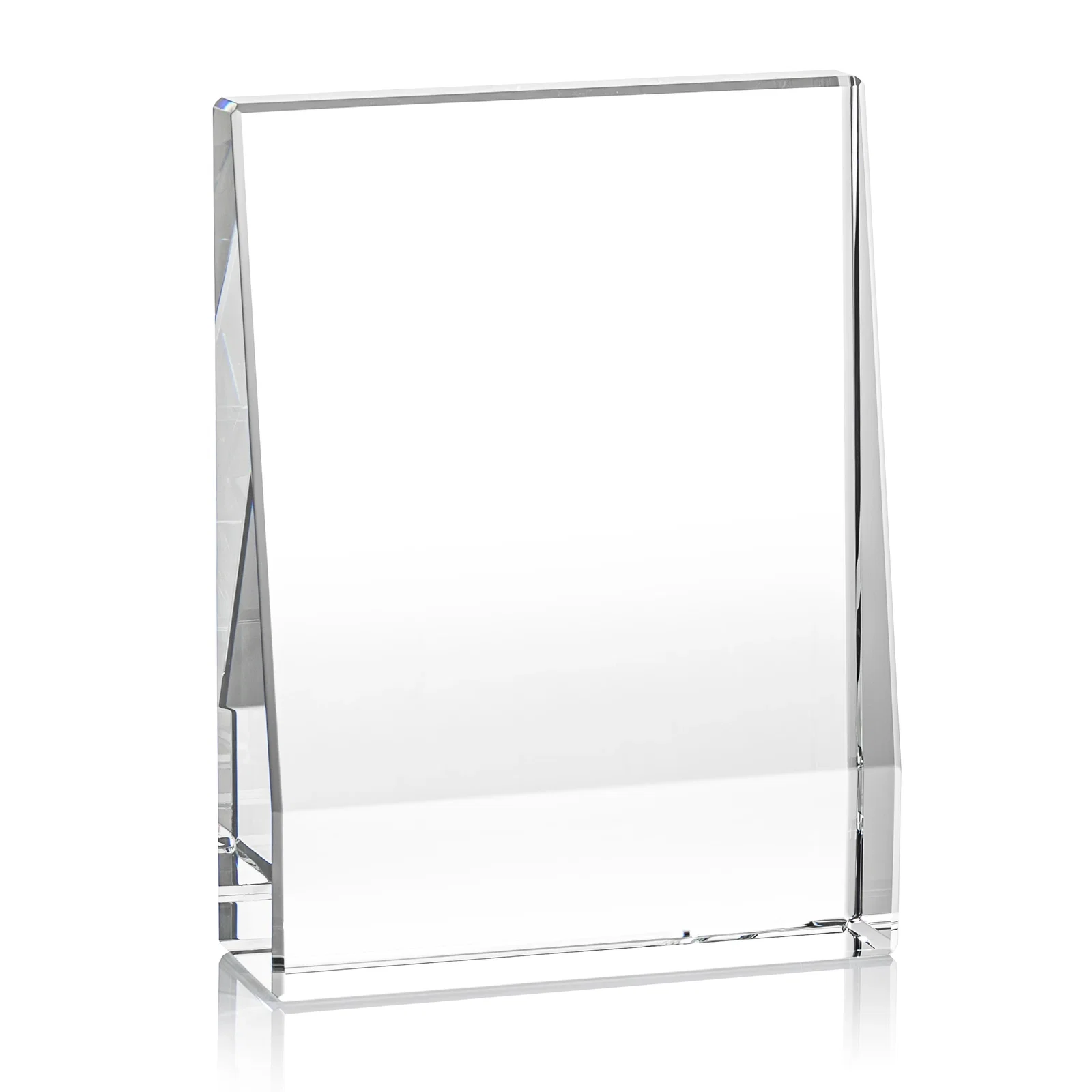 Personalized Tapered Crystal Block Award, 4"-8" Freestanding, client appreciation gift for donor appreciation