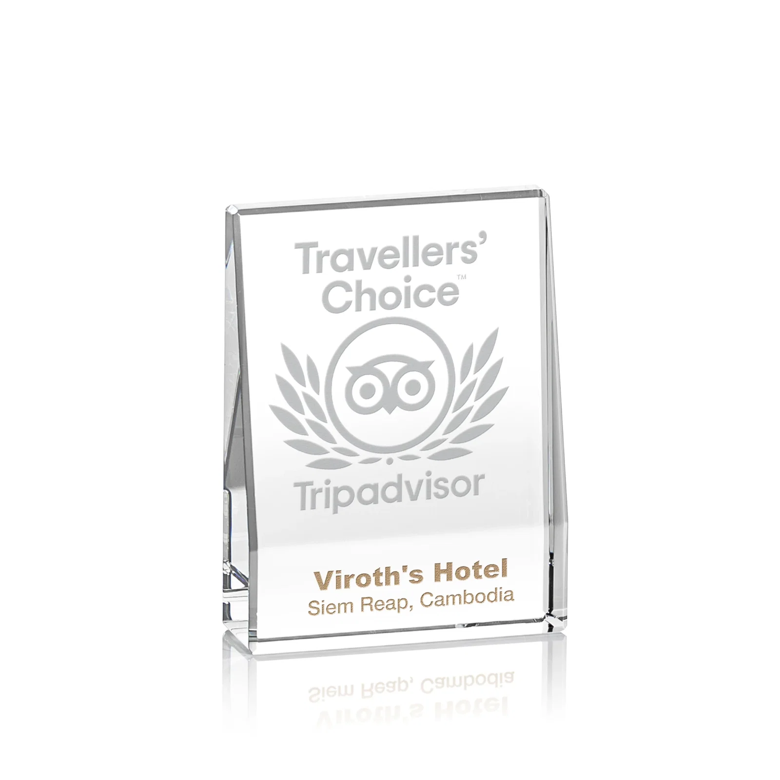 Custom Tapered Crystal Block Award, 4"-8" Freestanding, client appreciation gift for corporate award ceremonies